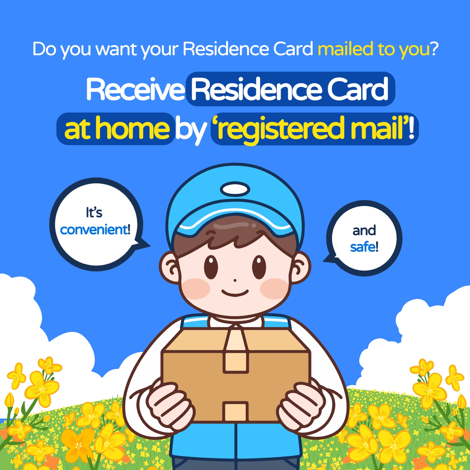 Receive Residence Card at home by 'registered mail' 대표이미지